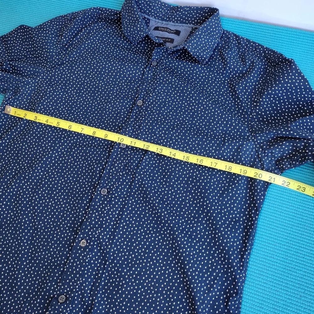 Banana Republic Men's Grant Fit Shirt Navy Size L
